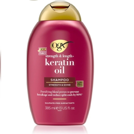 Le shampoing à l'huile de kératine OGX marron, doté d'un bouchon doré, vise à prévenir la casse et à réduire les fourches de 80 %. Pour de meilleurs résultats, utilisez-le avec l'huile d'argan OGX du Maroc. Le flacon contient 385 ml. Dakar