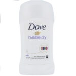 Le déodorant Dove Antisudorifique en bâton Invisible Dry 40 ml est présenté dans un élégant flacon blanc orné du logo Dove et de l'icône dorée de la colombe. Comme le déodorant à bille Dove Original, il offre une protection anti-transpirante de 48 heures et a été testé sur 100 couleurs pour une tenue invisible. Dakar