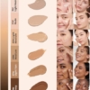 Six nuances de Heimish Moringa Ceramide BB Spf30 Crème Teintée 3 EN 1 Hydratante 30 ml sont échantillonnées du clair au foncé, avec des photos avant/après sur différents tons de peau montrant la couverture et les résultats de l'application. Dakar