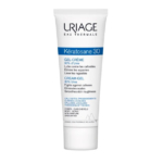 Tube blanc de Gel-Crème Uriage Kératosane 30. Son emballage est orné d'un texte soulignant sa teneur en urée (30 %), conçue pour lutter contre les callosités et lisser les rugosités cutanées. Convient au corps et au cuir chevelu, et est sans parfum. Dakar