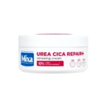 Un flacon blanc de 150 ml de Crème Régénérante Mixa Urea Cica Repair pour les peaux sèches, rugueuses et irrégulières du visage, du corps et des mains. Avec 10 % d'urée et de niacinamide, elle convient aux peaux sensibles et offre une hydratation quotidienne apaisante. Dakar