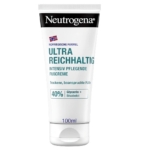 Un tube de 100 ml de Neutrogena Crème Pieds 40 % Glycérine Ultra Riche Peaux Sèches, portant le label Norwegian Formula et une hydratation intense pour les pieds secs. Dakar