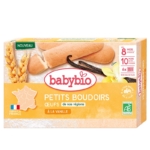 Babybio Biscuits bébé Petits Boudoirs à la Vanille (boîte de 24), certifiés bio, numéro de la gamme 5 Céréales Immunité, illustrés avec des boudoirs, du blé, une gousse de vanille et une carte de France. Versez bébés dès 8 mois. Dakar
