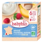Babybio Brassé Framboise Banane 6 Mois et plus Bio 4 Gourdes de 85 g est composé de framboises, de bananes et d'un yaourt onctueux. Fabriqué en France avec du lait bio local, il est idéal pour les bébés à partir de 6 mois. Dakar