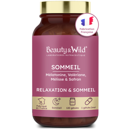Un pot de compléments alimentaires « Booster Libido Naturel » de Beauty&Wild. L'étiquette mentionne une origine française, 120 capsules et recommande une capsule par jour. Dakar