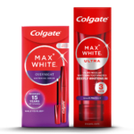 Le set complet Colgate Max White Ultra comprend un sérum blanchissant de nuit (boîte rouge et violette) et un dentifrice Ultra (boîte rouge), tous deux conçus pour un blanchiment en profondeur et une élimination efficace des taches. Dakar