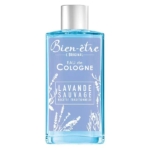 Un flacon bleu de 250 ml d'Eau de Cologne Lavande de Provence L'Original, aux motifs floraux blancs et lavande, capture l'essence de la lavande sauvage dans un style classique et élégant. Dakar
