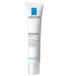 Tube blanc de La Roche-Posay Effaclar Duo (+) Unifiant 40ml, teinte Light, un produit de soin pour corriger les imperfections et prévenir les marques, avec un texte noir et bleu et un bouchon blanc. Dakar