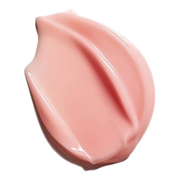 La Crème Corps Tonifiant Active Fit Anti Age Peau Lisse 200 ml de Clarins, rose pâle et brillant, présente des stries visibles et une surface brillante et réfléchissante sur un fond blanc. Dakar