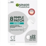 Une boîte de Garnier Pure Active Pimple Patch à Peaux à Problèmes anti-acné 22 pièces contient des patchs hydrocolloïdes en deux tailles, réduit la visibilité des boutons, est cruelty-free, et offre une formule similaire à Skin1004 Madagascar Centella Patch. Dakar