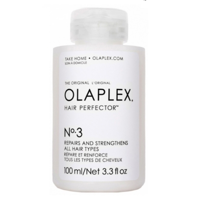 Flacon blanc de 100 ml de Olaplex N°3 Hair Perfector Pré-Shampoing Réparateur, conçu pour réparer et fortifier tous les types de cheveux. Dakar