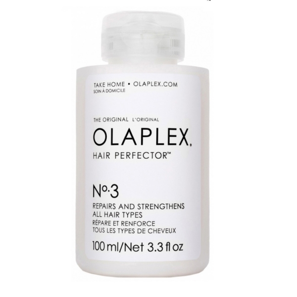 Flacon blanc de 100 ml de Olaplex N°3 Hair Perfector Pré-Shampoing Réparateur, conçu pour réparer et fortifier tous les types de cheveux. Dakar