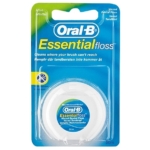 Oral-B ESSENTIAL FLOSS ORIGINAL 50 m Fil dentaire se présente dans une boîte en plastique avec un marquage bleu, vert et blanc. Ce fil dentaire ciré, aromatisé à la menthe, fournit 50 mètres pour les soins bucco-dentaires quotidiens. Dakar