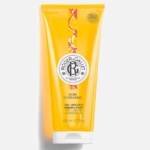 Roger et Gallet Bois d'Orange Gel Douche 200ml se présente dans un tube jaune décoré de tranches et de feuilles d'orange vives, offrant une expérience revigorante sous la douche. Dakar