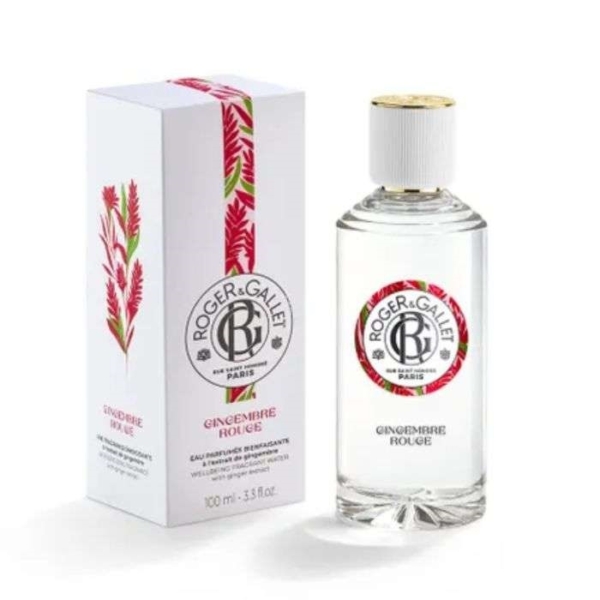 L'Eau de parfum Gingembre de Roger et Gallet, d'une contenance de 100 ml, est présentée dans un coffret blanc, orné de motifs botaniques rouges et d'une marque assortie. Le flacon est doté d'un bouchon blanc et or, reflétant le style élégant de la fragrance. Dakar