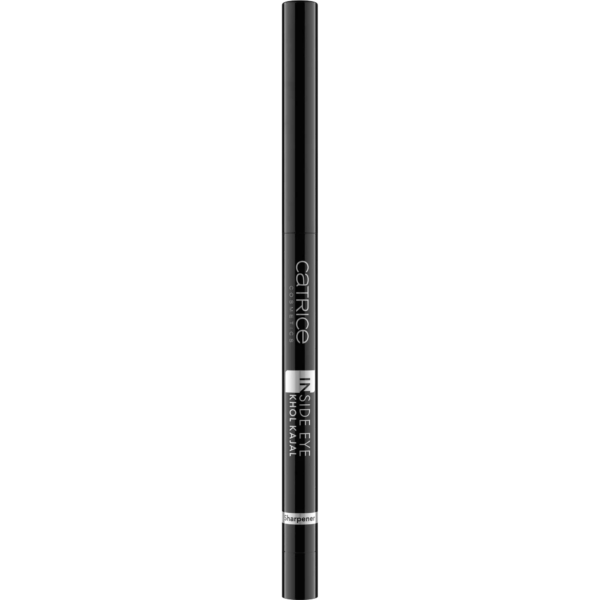 Un crayon eyeliner noir Catrice Crayon Yeux Contour Interne Inside Eye Khol Kajal 0,3 g se tient verticalement sur un fond blanc, avec le nom du produit et la marque imprimés en blanc sur le crayon. Dakar