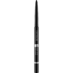 Un crayon eyeliner rétractable noir Catrice Crayon Yeux Contour Interne Inside Eye Khol Kajal 0.3 g est représenté à la verticale avec la pointe exposée et le capuchon enlevé sur un fond blanc. Dakar