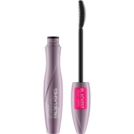 Tube de Mascara Effet Faux Cils Glam&Doll False Lashes 9.5 ml, couleur lavande métallisée, avec la brosse exposée, montrant le texte "BLACKEST FALSE LASHES" sur l'embout ouvert. Dakar