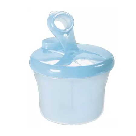 Le Doseur de Lait en Poudre Philips Avent est un récipient en plastique bleu clair doté d'un couvercle assorti et d'un bec intégré, idéal pour conserver et verser le lait maternisé en poudre ou les collations. Dakar