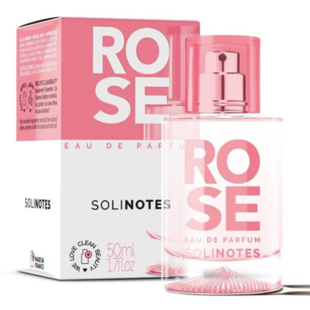 Un flacon de 50 ml de Solinotes Eau De Parfum A La Rose pour femme, offrant une fragrance florale délicate et envoûtante. Dakar
