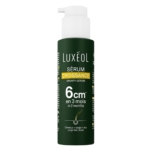 Le flacon de 50 ml de Luxéol Sérum Croissance et Accélération Pousse Cheveux présente une pompe blanche, une étiquette vert foncé, un texte bilingue et une illustration de cheveux. Il revendique une croissance des cheveux de 6 cm en 3 mois. Dakar