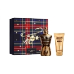 Le coffret Le Male Elixir Cadeau pour Homme de Jean Paul Gaultier comprend une boîte à carreaux ornée d'une étoile et d'une épingle à nourrice, ainsi qu'un flacon de parfum doré en forme de torse et un tube doré assorti - un coffret élégant. Dakar