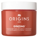 Origins 1990 Ginzing Gel Crème Énergisant à la Caféine + Niacinamide Peaux Grasses 50ml combine caféine et niacinamide dans un pot orange à couvercle blanc avec texte blanc pour un soin énergisant. Dakar