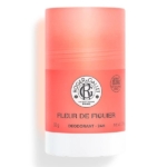 Bâton cylindrique rose de déodorant Roger & Gallet Fleur de Figuier, 50 g, avec étiquette blanche et texte noir, comportant le logo de la marque et des informations sur le produit. Dakar