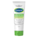 Un tube de crème hydratante Cetaphil pour peaux sèches et sensibles, format 100g, avec un étiquetage vert et bleu, et des détails sur le produit en anglais et en français. Dakar