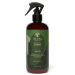 Un flacon pulvérisateur marron foncé étiqueté "As I Am Rosemary Water", contenant de l'huile de romarin, de la biotine et de la mélatonine, conçu pour tous les types de cheveux. L'étiquette est verte avec un motif de feuilles et le flacon contient 475 ml (16 fl oz). Dakar