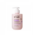 Un flacon pompe rose de MKL Green Nature Soothing Intimate Gel, étiqueté en français et en anglais, pour les muqueuses sujettes aux irritations. Le flacon contient 250 ml (8.45 fl oz) et présente un motif floral. Dakar