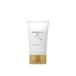 Un tube blanc avec un bouchon doré étiqueté "Skin1004 Teca Crème Gel Scellante et Apaisante à Base de Centella Asiatica 75ml", un produit de soin minimal, sur un fond blanc uni. Dakar