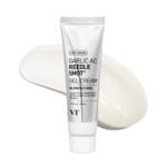 VT Cosmetics Crème Gel à l'Ail Apaisante et Unifiante AC Reedle Shot 50ml est présenté devant une tache blanche. Ce produit de soin des imperfections est présenté dans un tube de 50 ml (1.69 fl oz). Dakar