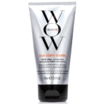 Un tube argenté de Color Wow Shampooing Protection Cheveux Colorés Color Security, 75ml, affiche la marque "WOW" en gras avec les détails du produit en noir et orange sur le devant. Dakar