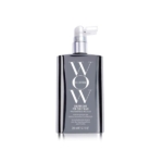 Une bouteille de spray Color Wow Dream Coat pour cheveux bouclés, de couleur grise, rectangulaire, avec un bouchon de pompe et un texte blanc sur le devant, contenant 200 ml (6,7 fl oz) de produit. Dakar