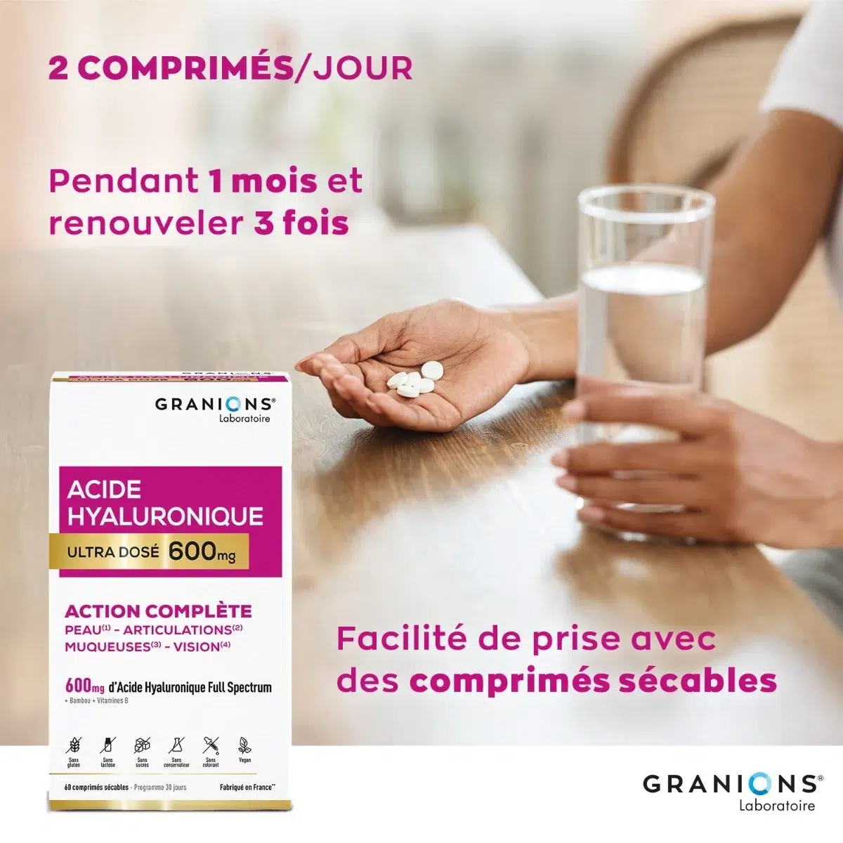Granions Acide Hyaluronique Ultra Dosé Action Complète 60 Gélules – Image 7