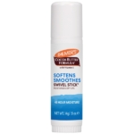 Un tube de Palmer's Cocoa Butter Formula Swivel Stick, étiqueté pour adoucir et lisser les lèvres, avec une hydratation de 48 heures et de la vitamine E. Le tube est blanc avec un texte bleu et marron et contient 14g (0.5 oz). Dakar
