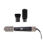 Le Remington Brosse Soufflante AS7580 R 1000 W avec technologie ionique inclut 3 accessoires : brosse ronde, embout concentrateur et brosse lissante, en noir et argent. Dakar