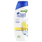 Head And Shoulders Shampoing Fraîcheur Agrumes 250 ml présente un capuchon bleu, des images de citron et met en avant une protection 2x, l'équilibre du microbiome et un parfum frais d'agrumes. Dakar