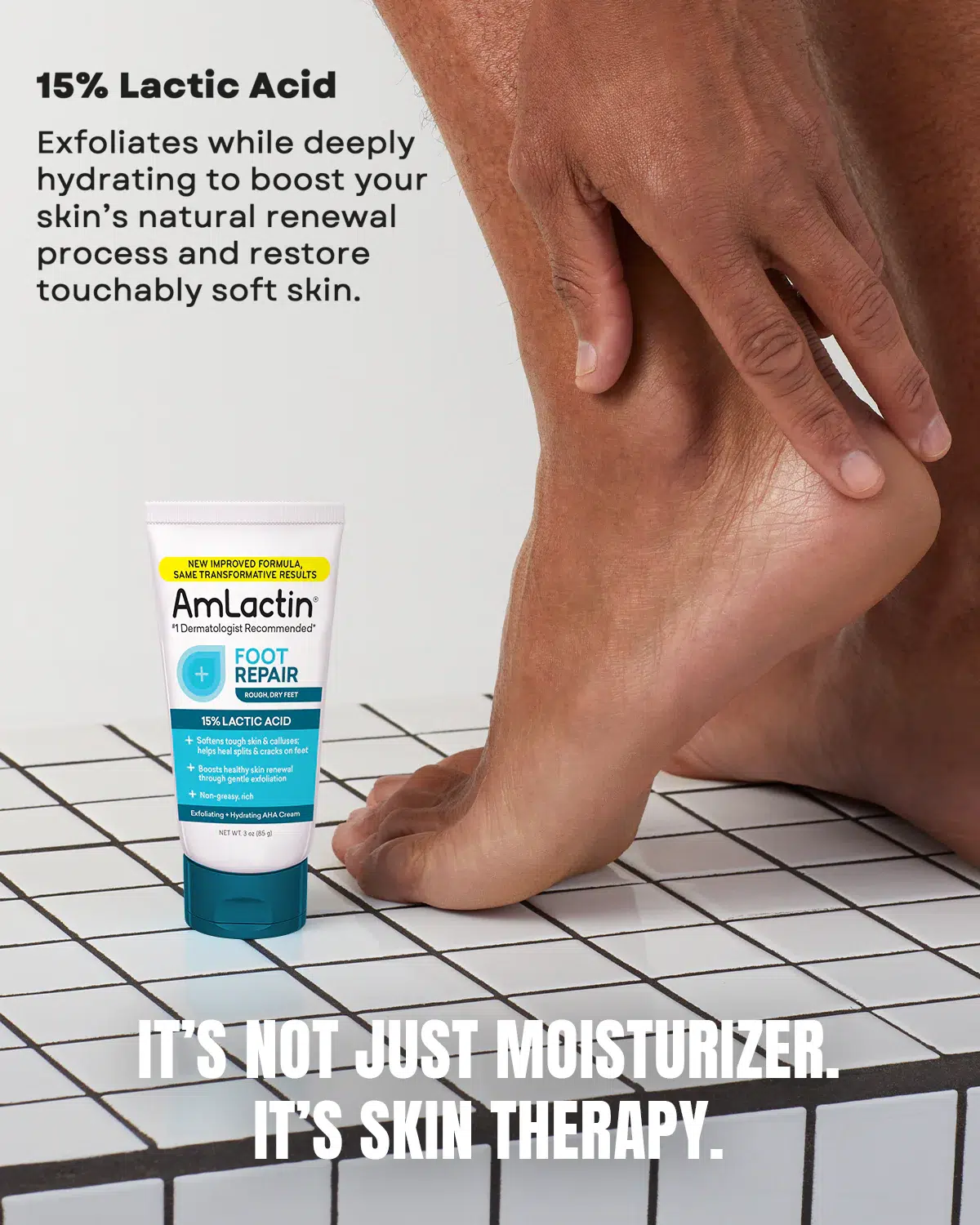 En utilisant Amlactin Crème Réparatrice pour Pieds à 15 % d'Acide lactique AHA 85 g sur leur talon, elles remarquent sa formule exfoliante et profondément hydratante et déclarent : "Ce n'est pas seulement une crème hydratante, c'est une thérapie pour la peau. C'est une thérapie pour la peau. Dakar