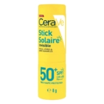 Le stick solaire invisible CeraVe SPF 50+ pour le visage, les lèvres et les zones sensibles, pour peaux sensibles, 8 g, offre une très haute protection contre les UV pour le visage, les lèvres et les zones sensibles. Chaque stick contient 8 g. Dakar