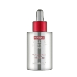 Le flacon argenté de 100 ml de Medipeel Sérum en Ampoule Éclat Anti Age Peptide 9 Volume Biotox Ampoule Pro est doté d'un bouchon rouge en forme de goutte et d'un texte soulignant les ingrédients suivants : collagène hydrolysé, botox et acide hyaluronique. Dakar