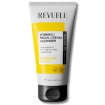 Un tube de 150 ml de « Revuele Vitamine C Crème Nettoyante Visage Éclaircissant et Purifiante », doté d'une étiquette blanche et jaune, conçu pour éclaircir et purifier les peaux fatiguées, ternes et au teint irrégulier. Dakar