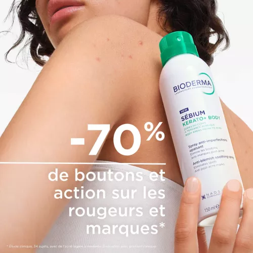 Bioderma Sébium Kerato+ Body Spray Anti Imperfections Apaisant Corps Peaux à Tendance Acnéique 150ml – Image 2