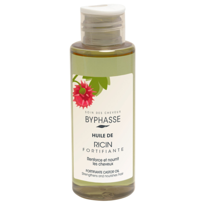Un flacon en plastique transparent contenant l'« Huile de Soin Sublimatrice Carotte Hydrate et Illumine » de Byphasse, 100 ml (Copie), muni d'un bouchon blanc et d'une étiquette en français et en anglais, sur laquelle figure une illustration de carotte symbolisant l'hydratation et l'éclat. Dakar