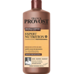 Un flacon de 500 ml de « Franck Provost Expert Nutrition Shampoing Cheveux Très Secs Épais », conçu pour les cheveux très secs et épais et enrichi en beurre de karité et en huile de macadamia. Le produit se présente dans un flacon marron rehaussé de touches dorées et noires, dont l'étiquette est rédigée en français et en anglais. Dakar