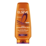Flacon orange de L'Oréal Paris Elseve Huile Extraordinaire Amla Démêlant Boucles Définies, 250 ml, un après-shampoing pour cheveux secs et bouclés, qui promet 8 semaines de boucles magnifiquement définies. Dakar