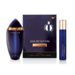 Le coffret « Mauboussin Private Club » Eau de Parfum Homme comprend un flacon bleu de 100 ml et un vaporisateur de voyage assorti de 20 ml, le tout présenté dans un élégant coffret rehaussé de touches cuivrées. Dakar
