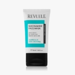 Le tube de 50 ml du « Revuele Masque Visage Purifiant à la niacinamide anti-imperfections et anti-pores » se présente dans un emballage principalement blanc rehaussé de touches de bleu et de noir, et met en avant ses bienfaits anti-brillance et purifiants pour les peaux irrégulières et sujettes aux imperfections. Dakar
