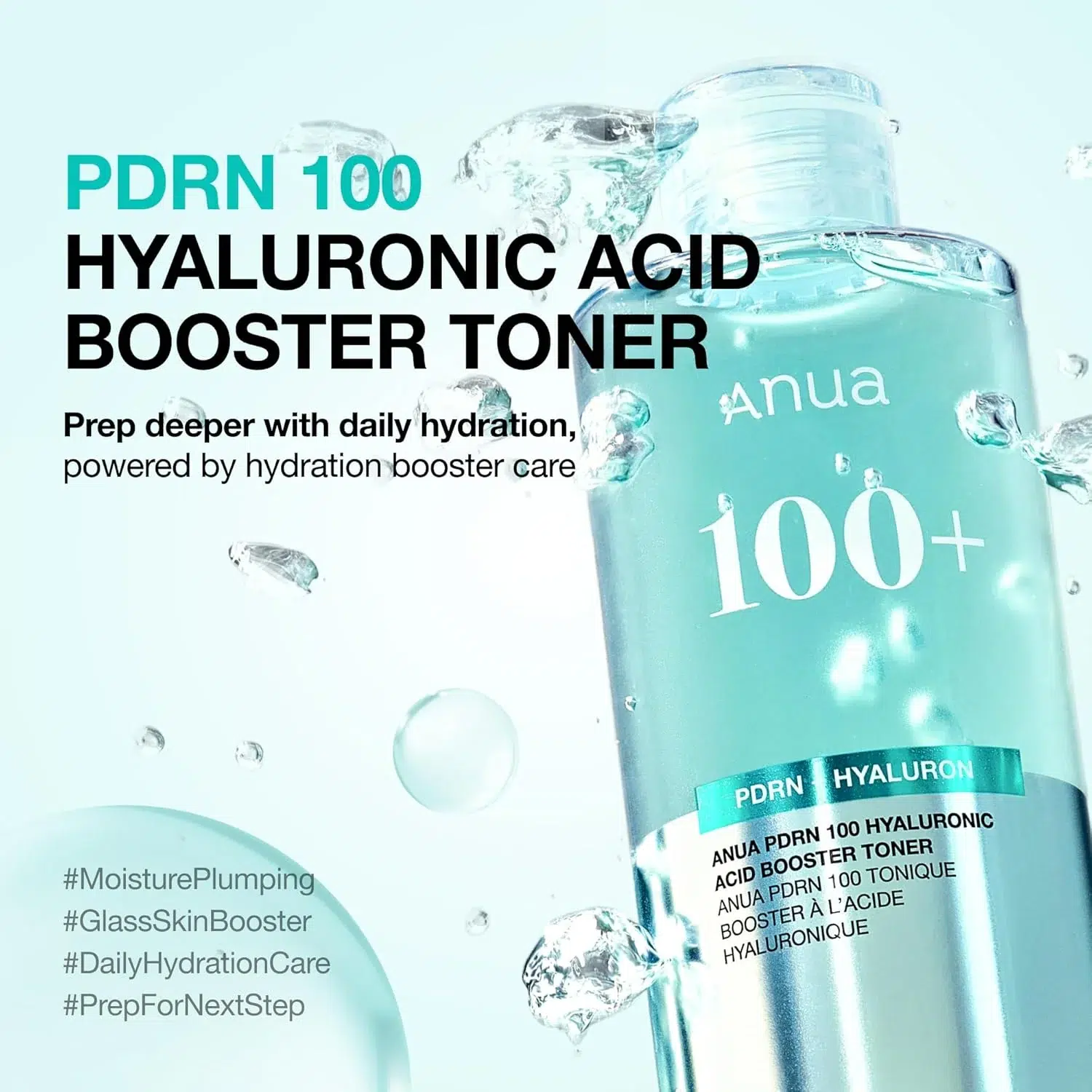 Anua PDRN 100 Tonique Booster à l’Acide Hyaluronique Éclat Effet Glass Skin et Hydratation Intense 250 ml – Image 2